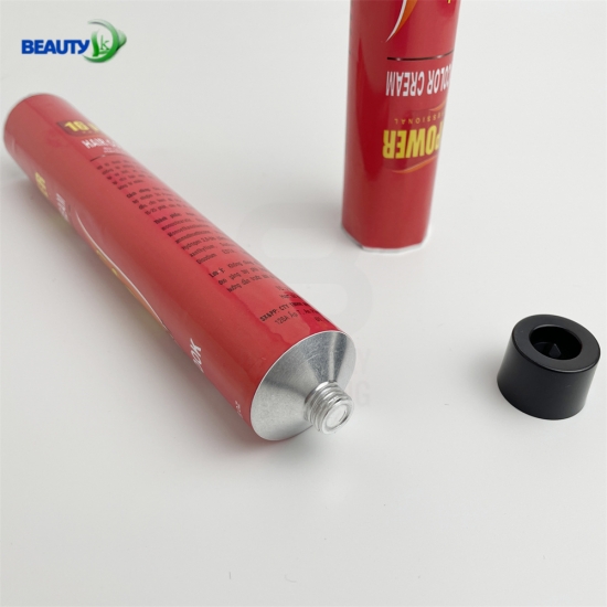 Aluminum tubes for hair coloring